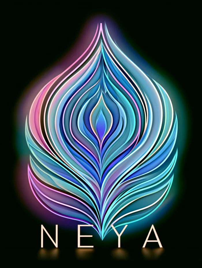 The original luminous NEYA petal in layered blues, violet and purple